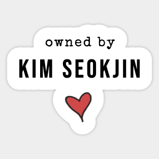 BTS Jin owned by Kim Seokjin Kpop merch Sticker